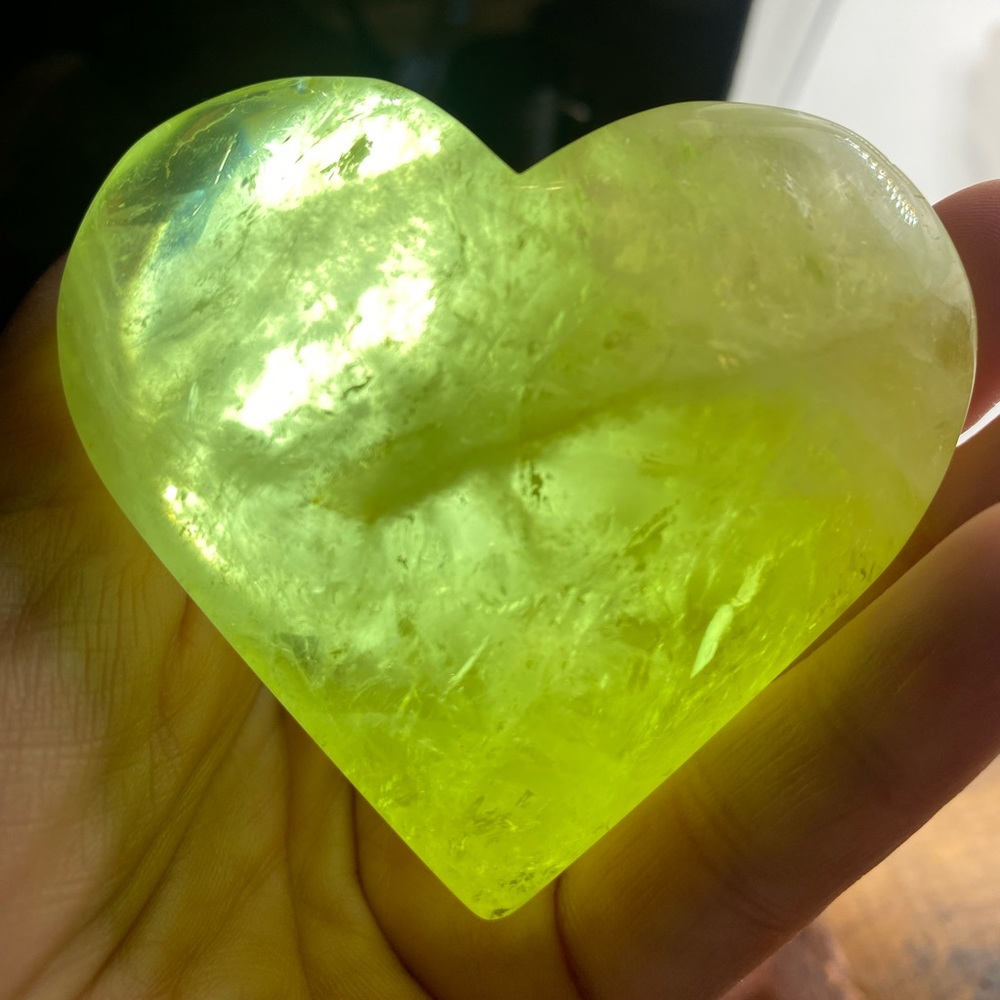 Heart-Shaped Citrine Crystal - Picture 4 of 5